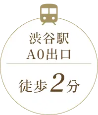 渋谷駅A0出口徒歩2分