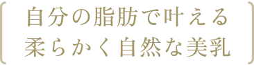 自分の脂肪で叶える、柔らかく自然な美乳